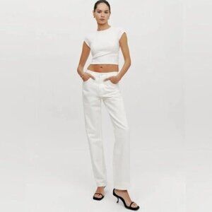 Reformation Casey Relaxed Mid Rise Straight Leg Jeans